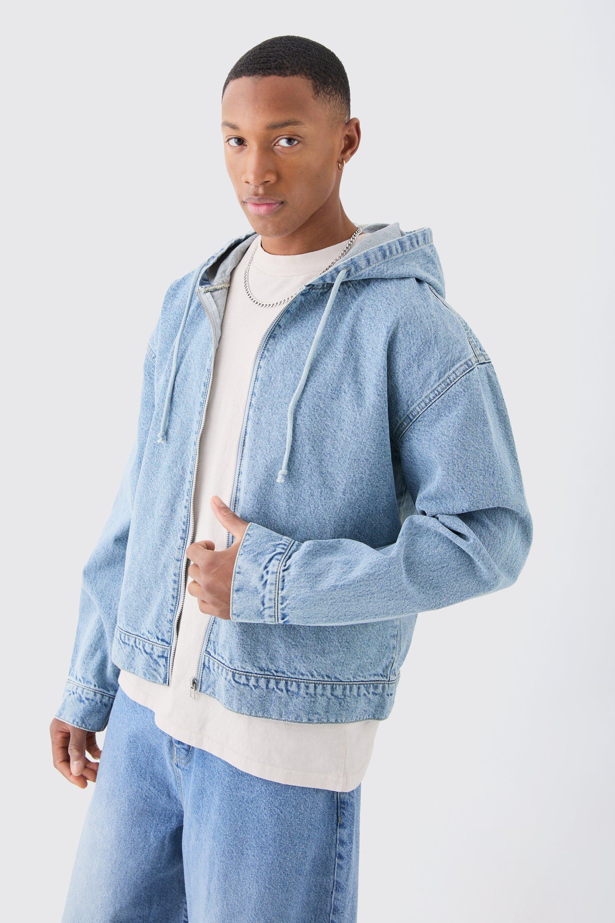 Mens light blue outlet zip up hoodie